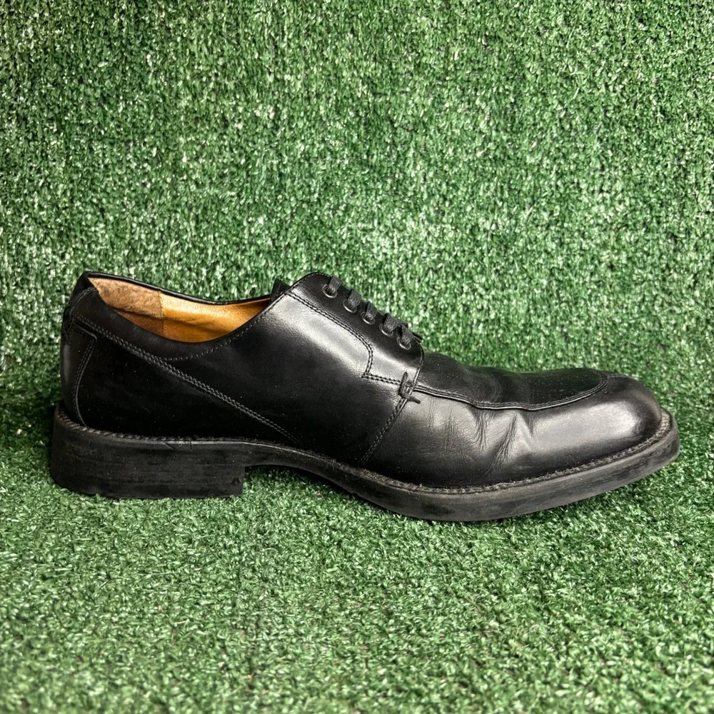 Johnston Murphy‎ Apron Toe Lace Up Leather Oxford Dress Shoe Black Mens 11.5 M